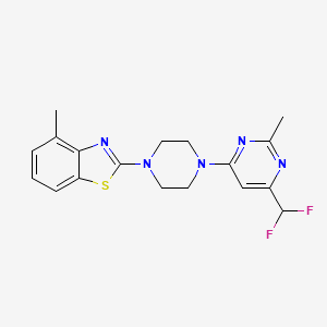 2-{4-[6-(difluoromethyl)-2-methylpyrimidin-4-yl]piperazin-1-yl}-4-methyl-1,3-benzothiazole