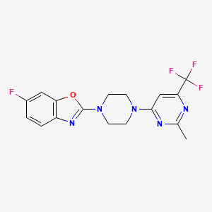 6-fluoro-2-{4-[2-methyl-6-(trifluoromethyl)pyrimidin-4-yl]piperazin-1-yl}-1,3-benzoxazole
