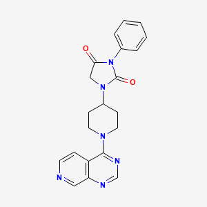 3-phenyl-1-(1-{pyrido[3,4-d]pyrimidin-4-yl}piperidin-4-yl)imidazolidine-2,4-dione
