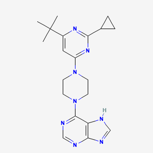 6-[4-(6-tert-butyl-2-cyclopropylpyrimidin-4-yl)piperazin-1-yl]-9H-purine