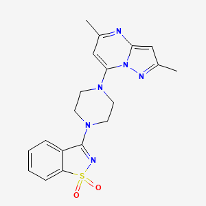 3-(4-{2,5-dimethylpyrazolo[1,5-a]pyrimidin-7-yl}piperazin-1-yl)-1lambda6,2-benzothiazole-1,1-dione