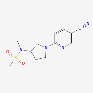 molecular formula C12H16N4O2S B6458123 N-[1-(5-cyanopyridin-2-yl)pyrrolidin-3-yl]-N-methylmethanesulfonamide CAS No. 2549041-84-9
