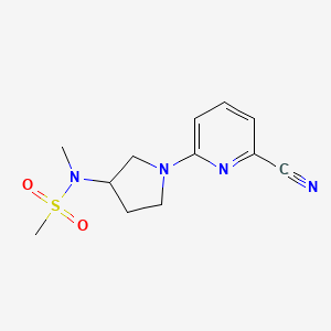 molecular formula C12H16N4O2S B6458124 N-[1-(6-cyanopyridin-2-yl)pyrrolidin-3-yl]-N-methylmethanesulfonamide CAS No. 2549047-52-9
