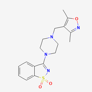 3-{4-[(3,5-dimethyl-1,2-oxazol-4-yl)methyl]piperazin-1-yl}-1lambda6,2-benzothiazole-1,1-dione