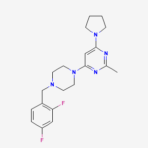 4-{4-[(2,4-difluorophenyl)methyl]piperazin-1-yl}-2-methyl-6-(pyrrolidin-1-yl)pyrimidine
