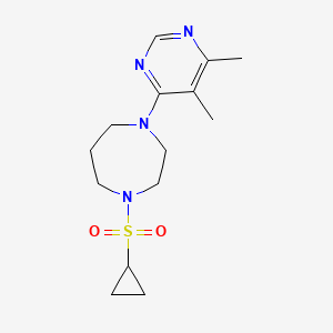 1-(cyclopropanesulfonyl)-4-(5,6-dimethylpyrimidin-4-yl)-1,4-diazepane