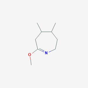 molecular formula C9H17NO B064585 7-methoxy-4,5-dimethyl-3,4,5,6-tetrahydro-2H-azepine CAS No. 165385-47-7