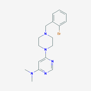 B6458570 6-{4-[(2-bromophenyl)methyl]piperazin-1-yl}-N,N-dimethylpyrimidin-4-amine CAS No. 2549050-43-1
