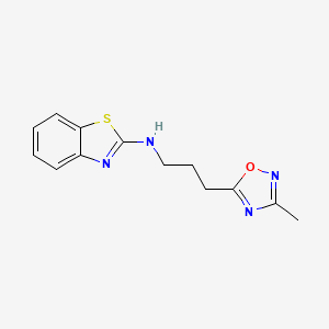 molecular formula C13H14N4OS B6459311 N-[3-(3-methyl-1,2,4-oxadiazol-5-yl)propyl]-1,3-benzothiazol-2-amine CAS No. 2549029-11-8