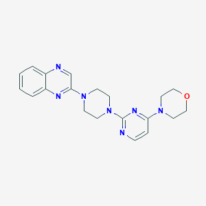 B6459348 2-{4-[4-(morpholin-4-yl)pyrimidin-2-yl]piperazin-1-yl}quinoxaline CAS No. 2549052-90-4