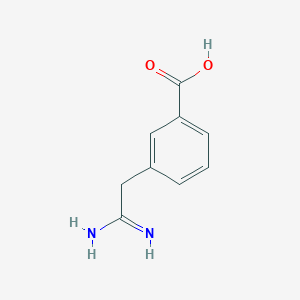 molecular formula C9H10N2O2 B064602 3-Carbamimidoylmethyl-benzoic acid CAS No. 183430-28-6