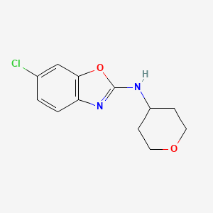 B6460423 6-chloro-N-(oxan-4-yl)-1,3-benzoxazol-2-amine CAS No. 2549054-80-8