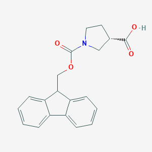 molecular formula C20H19NO4 B064605 Fmoc-(3S)-1-pyrrolidine-3-carboxylic acid CAS No. 193693-66-2