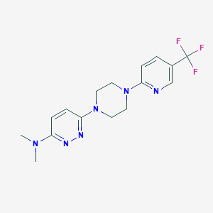 N,N-dimethyl-6-{4-[5-(trifluoromethyl)pyridin-2-yl]piperazin-1-yl}pyridazin-3-amine