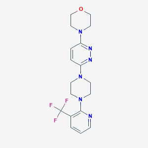 4-(6-{4-[3-(trifluoromethyl)pyridin-2-yl]piperazin-1-yl}pyridazin-3-yl)morpholine
