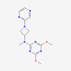 4,6-dimethoxy-N-methyl-N-[1-(pyrazin-2-yl)azetidin-3-yl]-1,3,5-triazin-2-amine