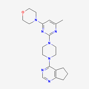 4-[2-(4-{5H,6H,7H-cyclopenta[d]pyrimidin-4-yl}piperazin-1-yl)-6-methylpyrimidin-4-yl]morpholine