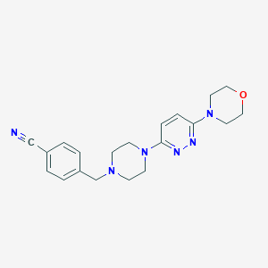 4-({4-[6-(morpholin-4-yl)pyridazin-3-yl]piperazin-1-yl}methyl)benzonitrile