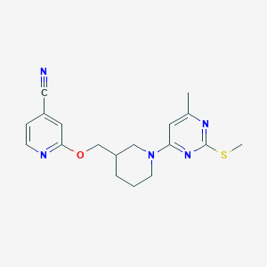 2-({1-[6-methyl-2-(methylsulfanyl)pyrimidin-4-yl]piperidin-3-yl}methoxy)pyridine-4-carbonitrile