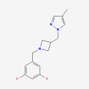 1-({1-[(3,5-difluorophenyl)methyl]azetidin-3-yl}methyl)-4-methyl-1H-pyrazole