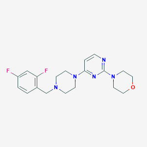 4-(4-{4-[(2,4-difluorophenyl)methyl]piperazin-1-yl}pyrimidin-2-yl)morpholine