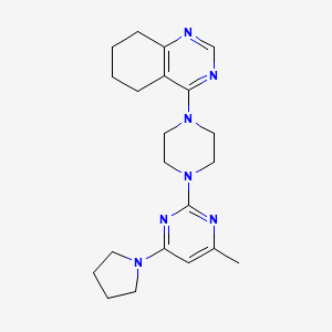4-{4-[4-methyl-6-(pyrrolidin-1-yl)pyrimidin-2-yl]piperazin-1-yl}-5,6,7,8-tetrahydroquinazoline