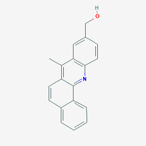 molecular formula C19H15NO B064611 9-Hydroxymethyl-7-methylbenz(c)acridine CAS No. 160543-02-2