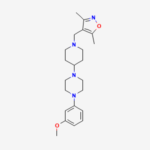 1-{1-[(3,5-dimethyl-1,2-oxazol-4-yl)methyl]piperidin-4-yl}-4-(3-methoxyphenyl)piperazine