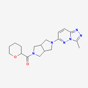 2-{3-methyl-[1,2,4]triazolo[4,3-b]pyridazin-6-yl}-5-(oxane-2-carbonyl)-octahydropyrrolo[3,4-c]pyrrole