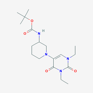 tert-butyl N-[1-(1,3-diethyl-2,4-dioxo-1,2,3,4-tetrahydropyrimidin-5-yl)piperidin-3-yl]carbamate