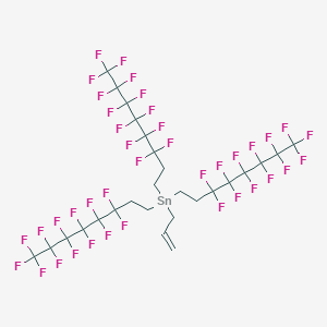 molecular formula C27H17F39Sn B064612 Allyltris(3,3,4,4,5,5,6,6,7,7,8,8,8-tridecafluorooctyl)stannane CAS No. 192212-66-1