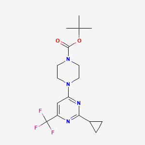 tert-butyl 4-[2-cyclopropyl-6-(trifluoromethyl)pyrimidin-4-yl]piperazine-1-carboxylate