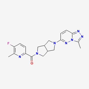 molecular formula C19H20FN7O B6461293 3-fluoro-2-methyl-6-(5-{3-methyl-[1,2,4]triazolo[4,3-b]pyridazin-6-yl}-octahydropyrrolo[3,4-c]pyrrole-2-carbonyl)pyridine CAS No. 2549064-04-0