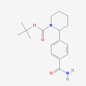 tert-butyl 2-(4-carbamoylphenyl)piperidine-1-carboxylate
