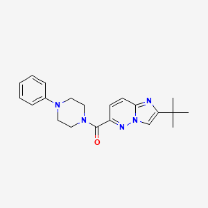 1-{2-tert-butylimidazo[1,2-b]pyridazine-6-carbonyl}-4-phenylpiperazine