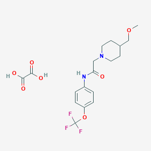 2-[4-(methoxymethyl)piperidin-1-yl]-N-[4-(trifluoromethoxy)phenyl]acetamide; oxalic acid