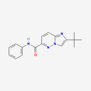 molecular formula C17H18N4O B6461355 2-tert-butyl-N-phenylimidazo[1,2-b]pyridazine-6-carboxamide CAS No. 2549064-18-6