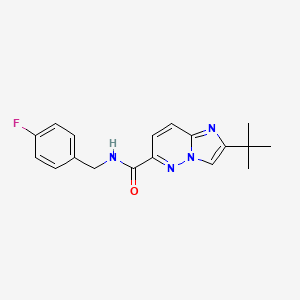 2-tert-butyl-N-[(4-fluorophenyl)methyl]imidazo[1,2-b]pyridazine-6-carboxamide