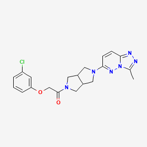 molecular formula C20H21ClN6O2 B6461669 2-(3-chlorophenoxy)-1-(5-{3-methyl-[1,2,4]triazolo[4,3-b]pyridazin-6-yl}-octahydropyrrolo[3,4-c]pyrrol-2-yl)ethan-1-one CAS No. 2549051-60-5