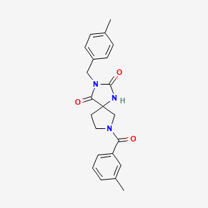 7-(3-methylbenzoyl)-3-[(4-methylphenyl)methyl]-1,3,7-triazaspiro[4.4]nonane-2,4-dione