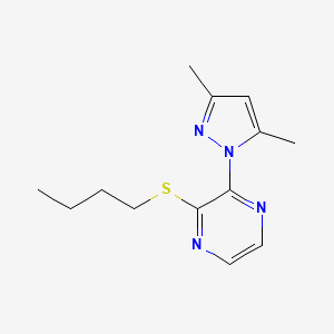 2-(butylsulfanyl)-3-(3,5-dimethyl-1H-pyrazol-1-yl)pyrazine