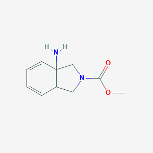 molecular formula C10H14N2O2 B064620 methyl 7a-amino-3,3a-dihydro-1H-isoindole-2-carboxylate CAS No. 177473-19-7