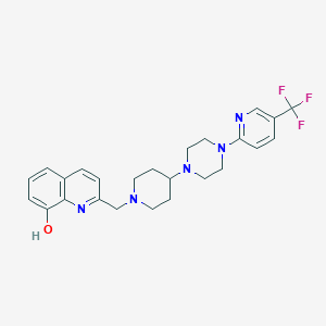 2-[(4-{4-[5-(trifluoromethyl)pyridin-2-yl]piperazin-1-yl}piperidin-1-yl)methyl]quinolin-8-ol