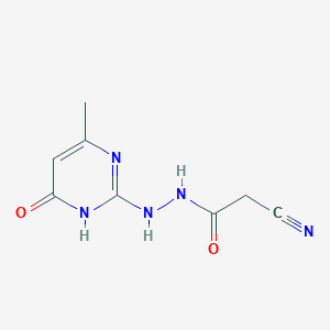 2-cyano-N'-(4-methyl-6-oxo-1,6-dihydropyrimidin-2-yl)acetohydrazide