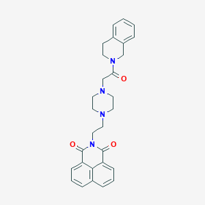 3-(2-{4-[2-oxo-2-(1,2,3,4-tetrahydroisoquinolin-2-yl)ethyl]piperazin-1-yl}ethyl)-3-azatricyclo[7.3.1.0^{5,13}]trideca-1(13),5,7,9,11-pentaene-2,4-dione