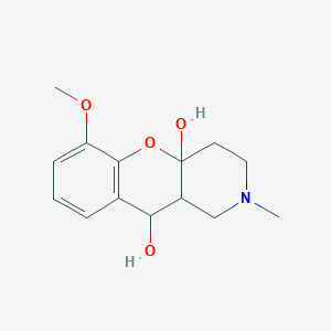 molecular formula C14H19NO4 B6462089 14-methoxy-6-methyl-2-oxa-6-azatricyclo[8.4.0.0^{3,8}]tetradeca-1(14),10,12-triene-3,9-diol CAS No. 2548987-45-5