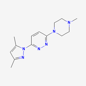 molecular formula C14H20N6 B6462104 3-(3,5-dimethyl-1H-pyrazol-1-yl)-6-(4-methylpiperazin-1-yl)pyridazine CAS No. 2130502-16-6
