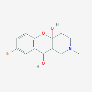 molecular formula C13H16BrNO3 B6462107 12-bromo-6-methyl-2-oxa-6-azatricyclo[8.4.0.0^{3,8}]tetradeca-1(14),10,12-triene-3,9-diol CAS No. 2548987-47-7