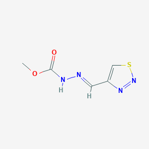 molecular formula C5H6N4O2S B6462128 N'-[(1E)-(1,2,3-thiadiazol-4-yl)methylidene]methoxycarbohydrazide CAS No. 1868708-18-2