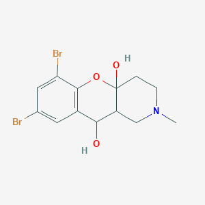 12,14-dibromo-6-methyl-2-oxa-6-azatricyclo[8.4.0.0^{3,8}]tetradeca-1(14),10,12-triene-3,9-diol